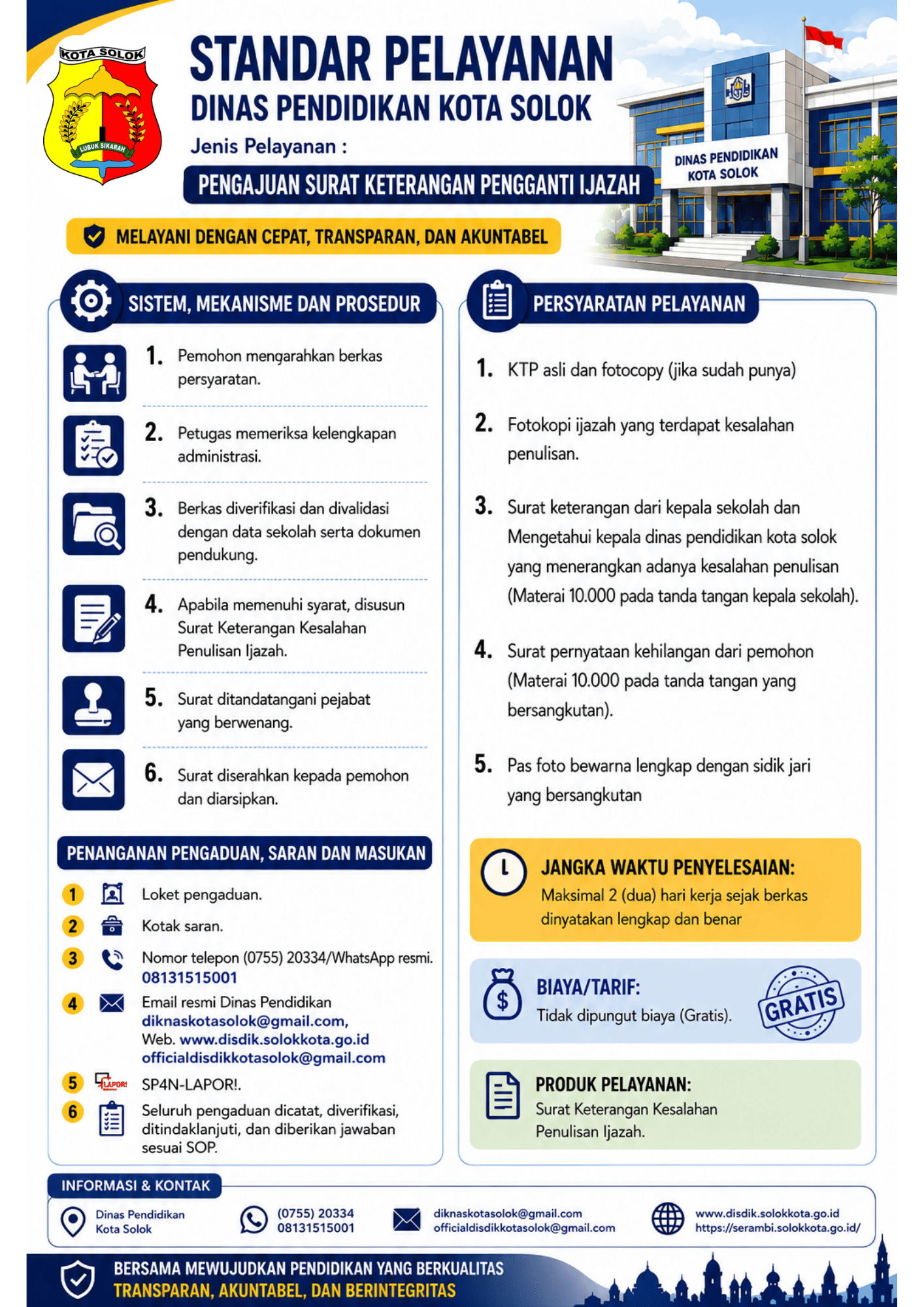 Pengajuan Surat Keterangan Pengganti Ijazah